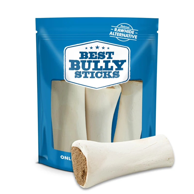 Best Bully Sticks – Lot Varié d’Os Tibia Farcis 5–6 Pouces, 3 Pièces – Digestibles, Durables et Réutilisables
