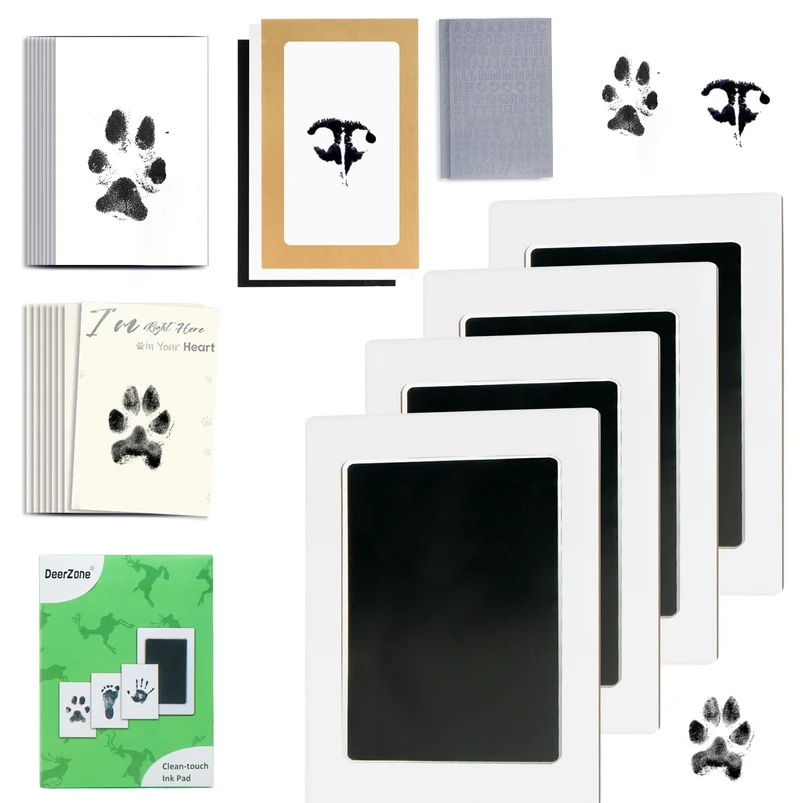 DeerZone Kit Empreinte Patte Sans Encre – Impression Facile et Sûre pour Animaux