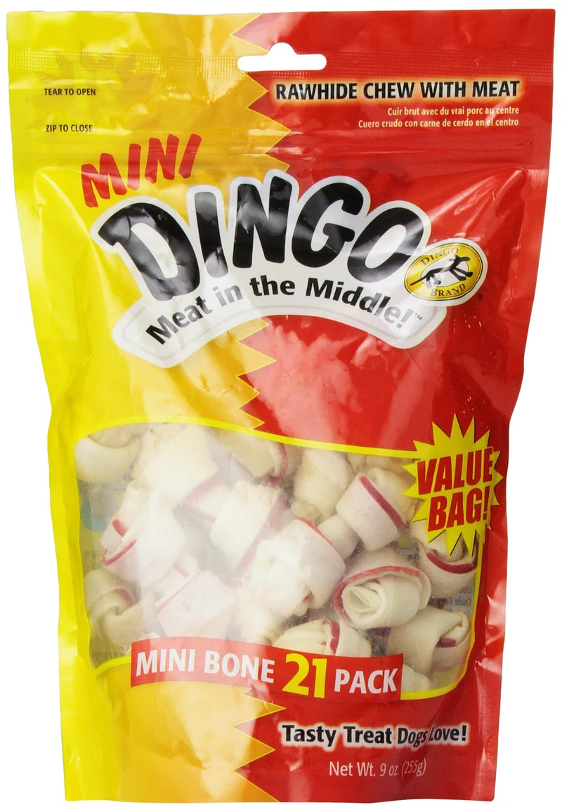 Dingo Mini Bones pour Chiens Petits — Poulet, 21 pièces (Pack de 1)