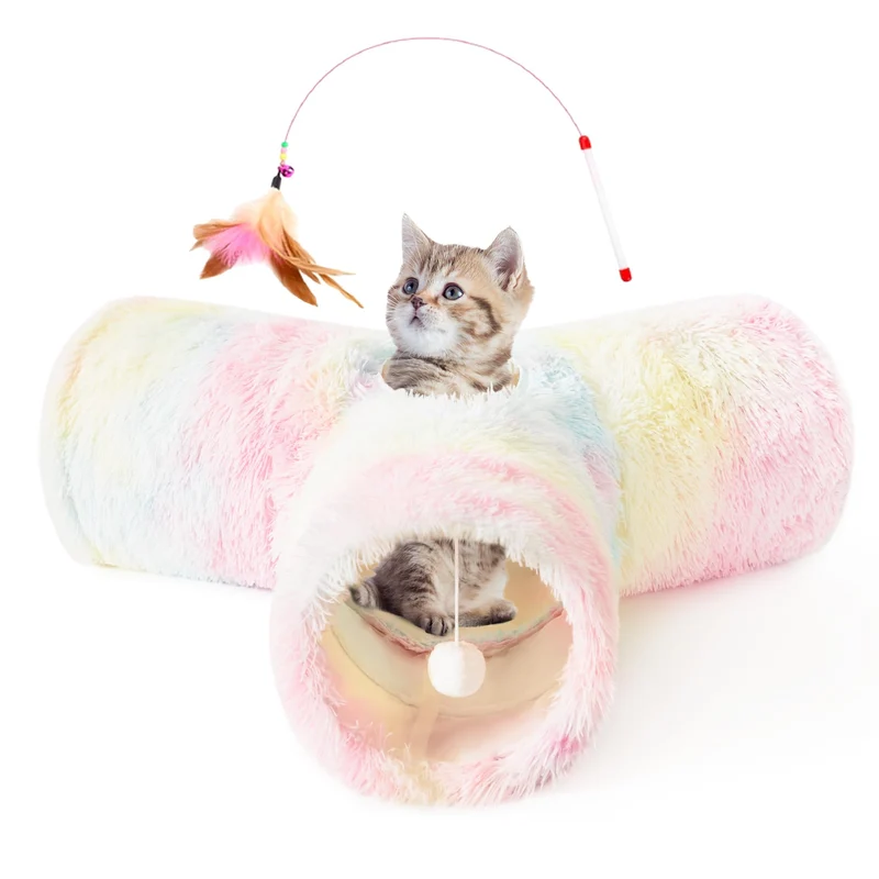 Tempcore Tunnel Chat 3 Voies Pliable – Jeu Intérieur pour Chats et Petits Animaux