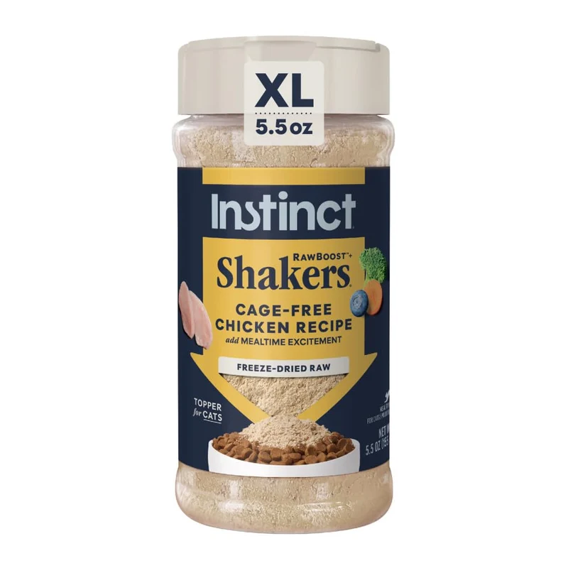 Instinct Boost Brut — Poudre Lyophilisée pour Chat au Poulet, Bouteille 156 g (5,5 oz)