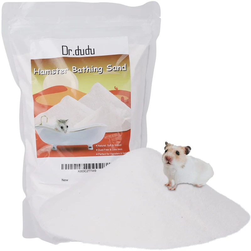 DR.DUDU Sable de bain pour hamster — sable désert sans poussière, 6,6 lb (3 kg)