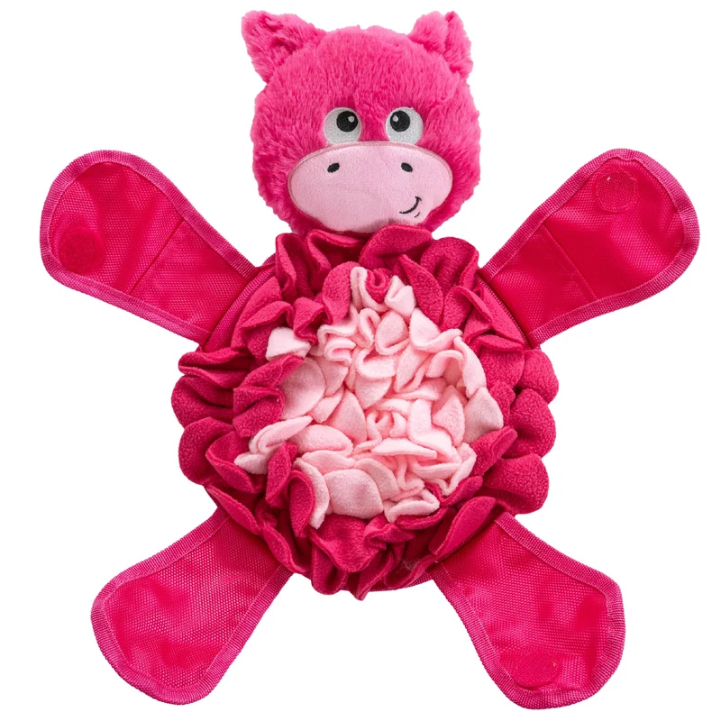 Outward Hound par Nina Ottosson Snuffle Palz – Tapis puzzle peluche pour chien (rose, grand)