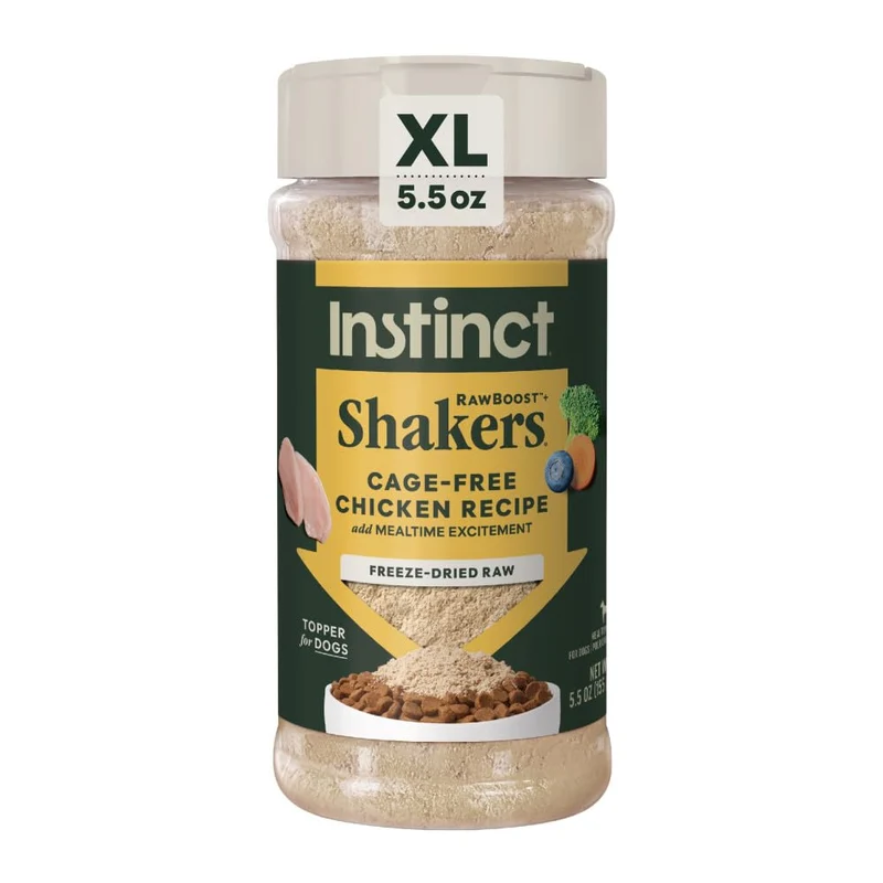 Instinct RawBoost Shakers - Topper Sec Cru pour Chien au Poulet, 5,5 oz
