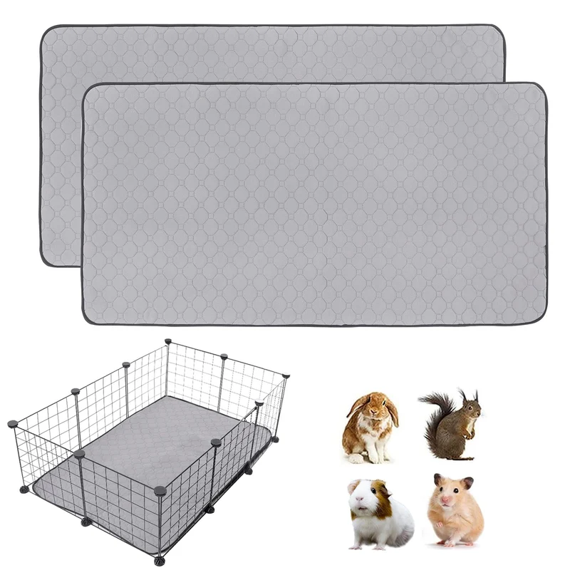 LWYMX Litière Lavable pour Cochon d’Inde – Tapis Cage Fleece, Lot de 2