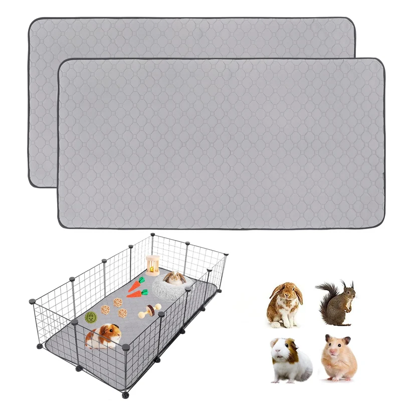 LWYMX – Lot de 2 Tapis de Cage Lavables 24x48 pour Cochons d’Inde, Anti-Dérapants et Absorbants
