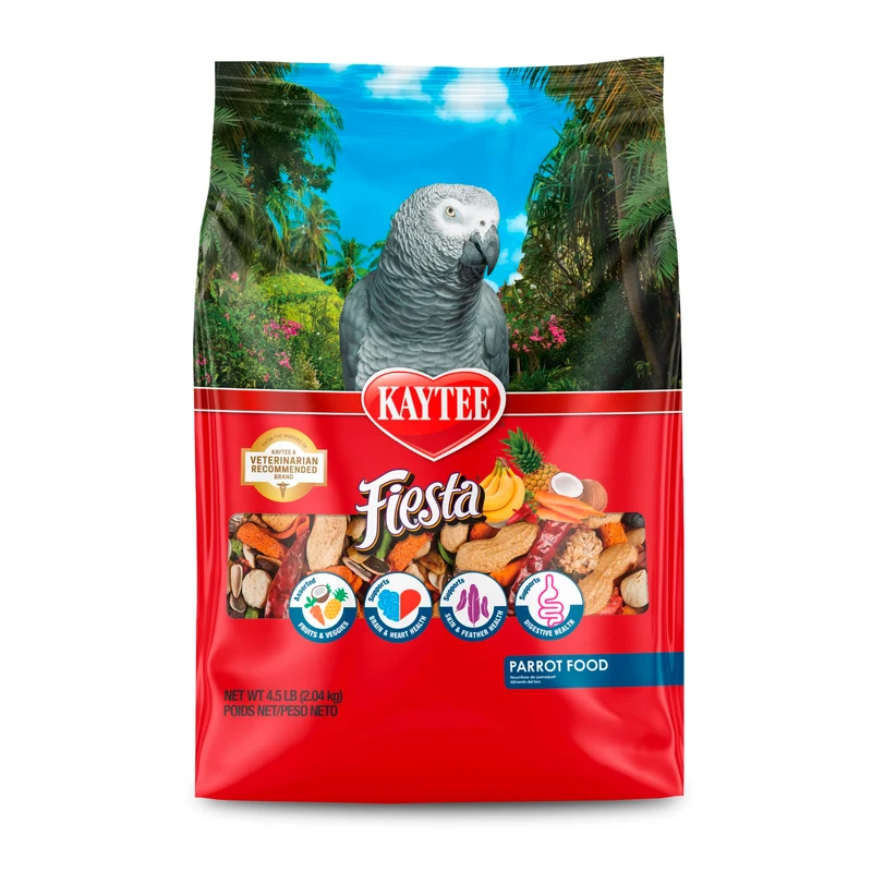 Kaytee Fiesta Perroquet — Alimentation complète et variée, soutien plumage et digestion | 4,5 livres