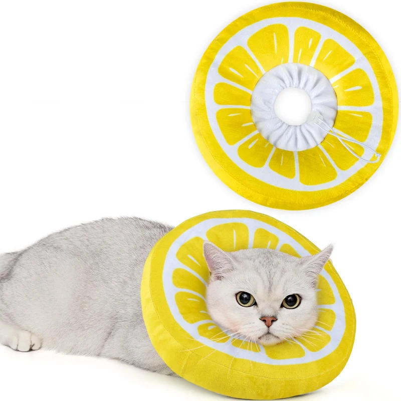 ANWA Collier-Cône Chat Doux – Collier de Convalescence Réglable