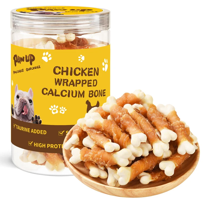 PAWUP Os pour Chiots – Enveloppé Poulet, Digestible et Doux (355 g)