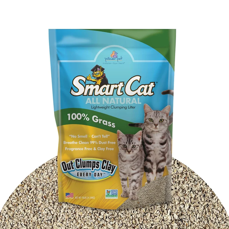 SmartCat Litière pour Chats Naturelle Sans Poussière 10 lb – Alternative à l Argile, Sans Odeur, Légère