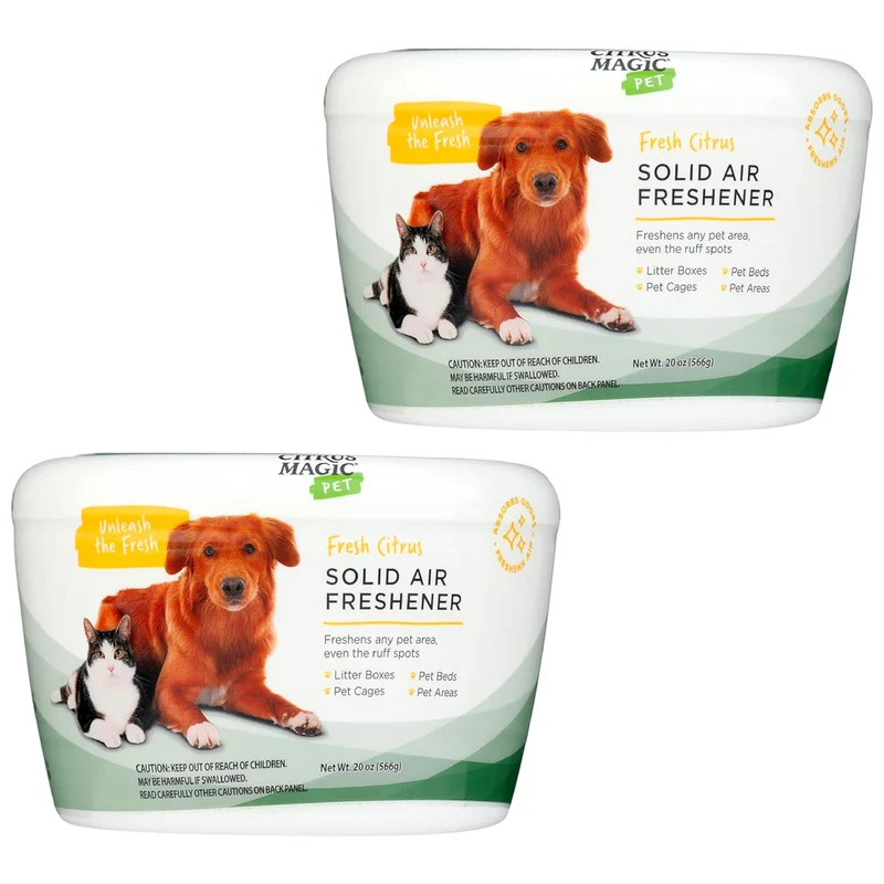 Citrus Magic – Déodorant solide pour animaux, lot de 2 x 20 onces, fraîcheur citronnée