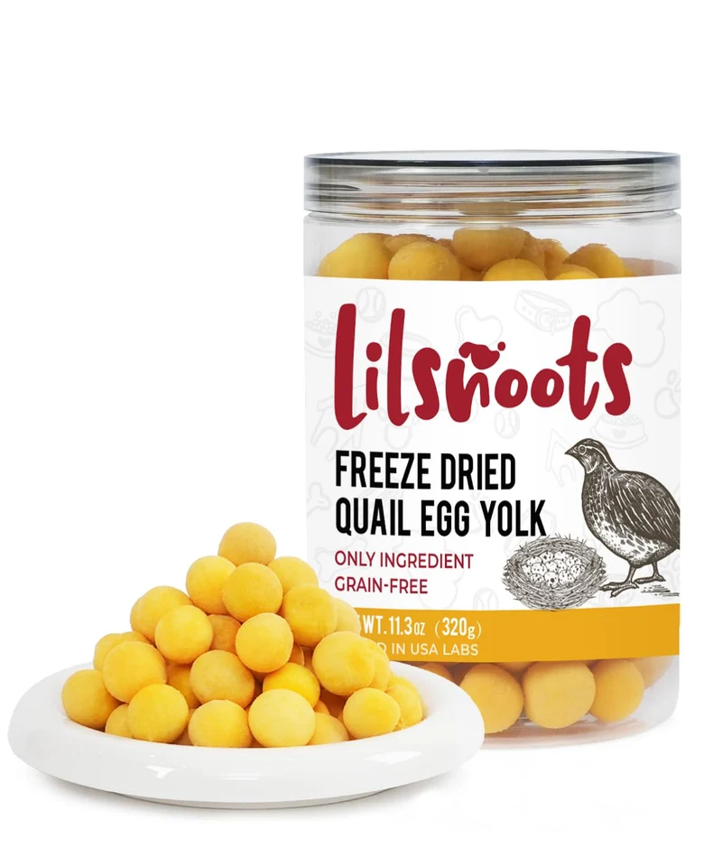LILSNOOTS Œuf de Caille Séché – Friandises 11,3 oz, ingrédient unique pour chiens et chats