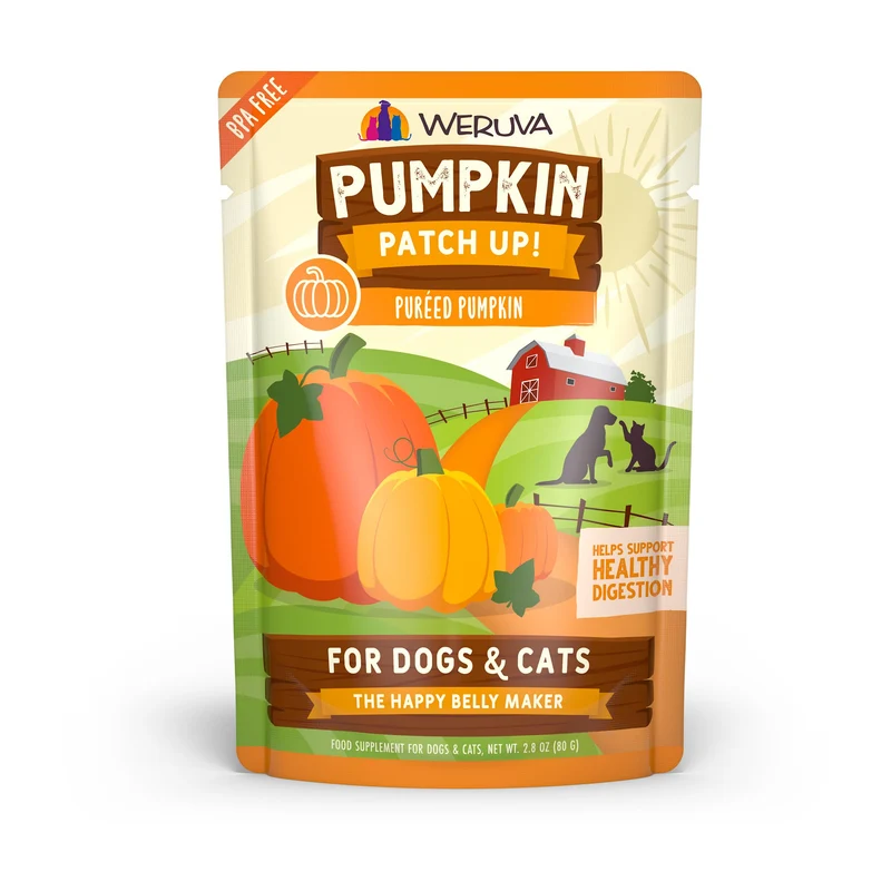 Weruva Patch Up Potiron – Purée de Potiron pour Chiens et Chats, Sachet 2,80 oz (Lot de 12)