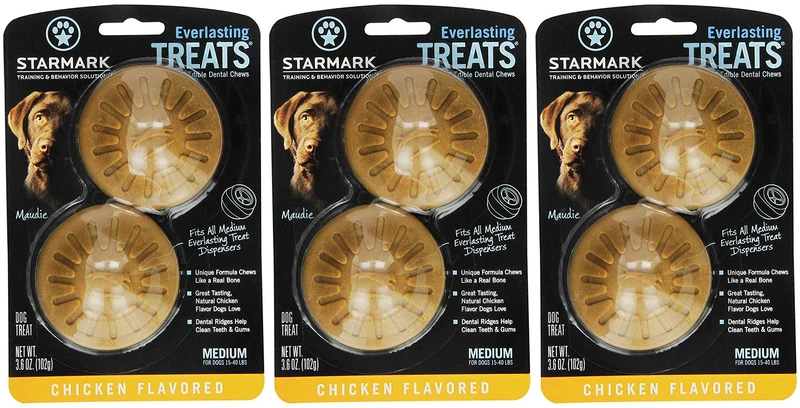 Starmark Everlasting Friandises Dentaires – Poulet, Taille Moyenne, Lot de 3