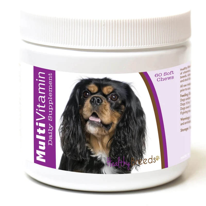 Healthy Breeds Friandises Multivitaminées pour Cavalier King Charles Spaniel – 60 Pièces
