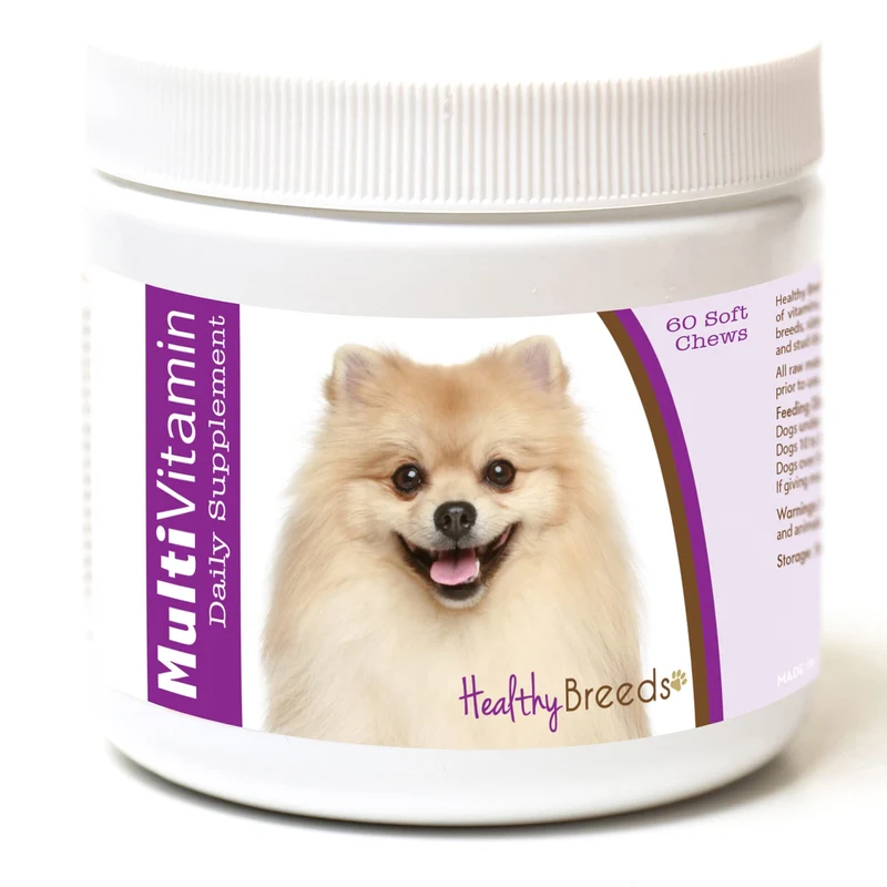 Healthy Breeds – Multivitamines Douces pour Poméranien, 60 bouchées