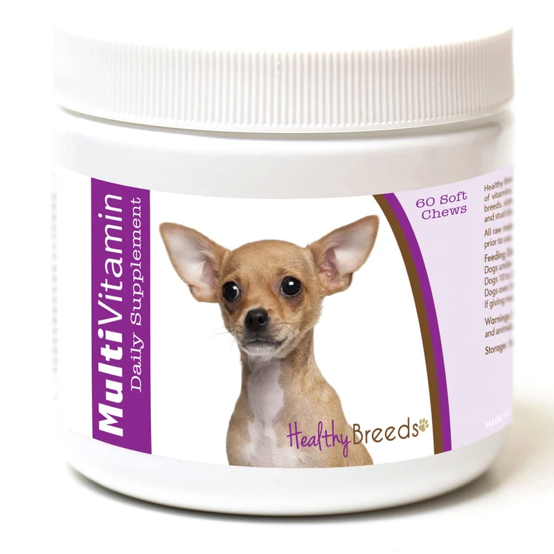 Healthy Breeds Chihuahua – Gommes multivitaminées molles, 60 unités | Complément nutritionnel pour chiens