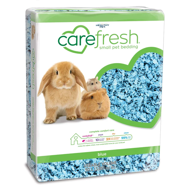 carefresh 99% sans poussière – Litière en papier naturel bleue (50 L) | Contrôle des odeurs