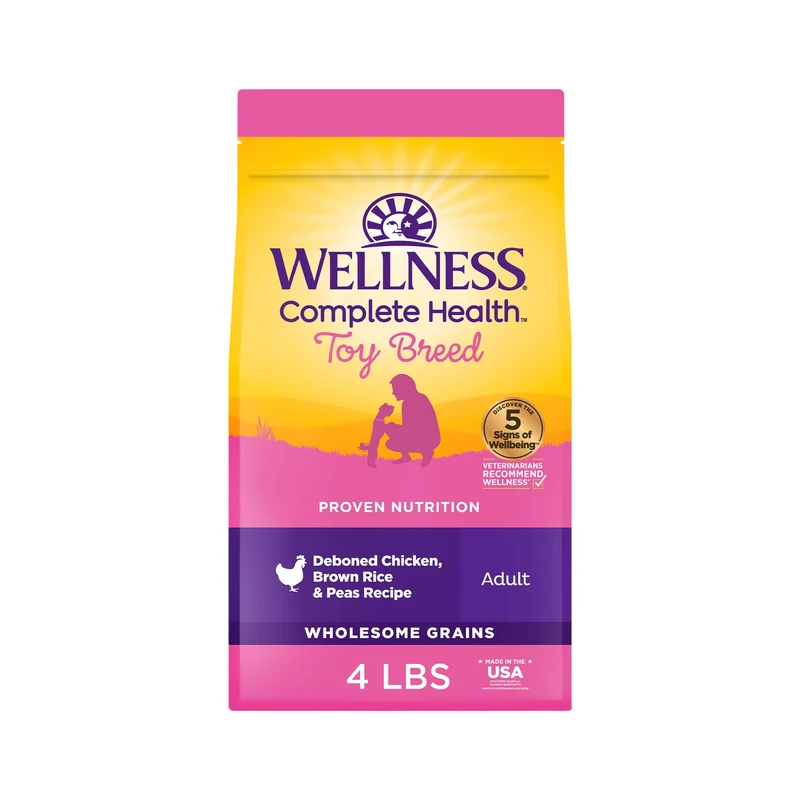 Wellness Complete Health – Croquettes pour chiens de petite race adultes, protéines élevées, sans maïs ni soja, 1,8 kg