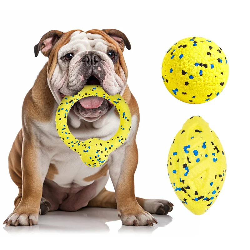 Kimee Balles pour Chien – Ensemble de 3 Jouets Tennis Durables Jaune