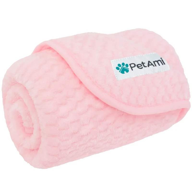 PetAmi Couverture Imperméable pour Chien et Chat – Rose 29x40 pouces, Propre et Confortable