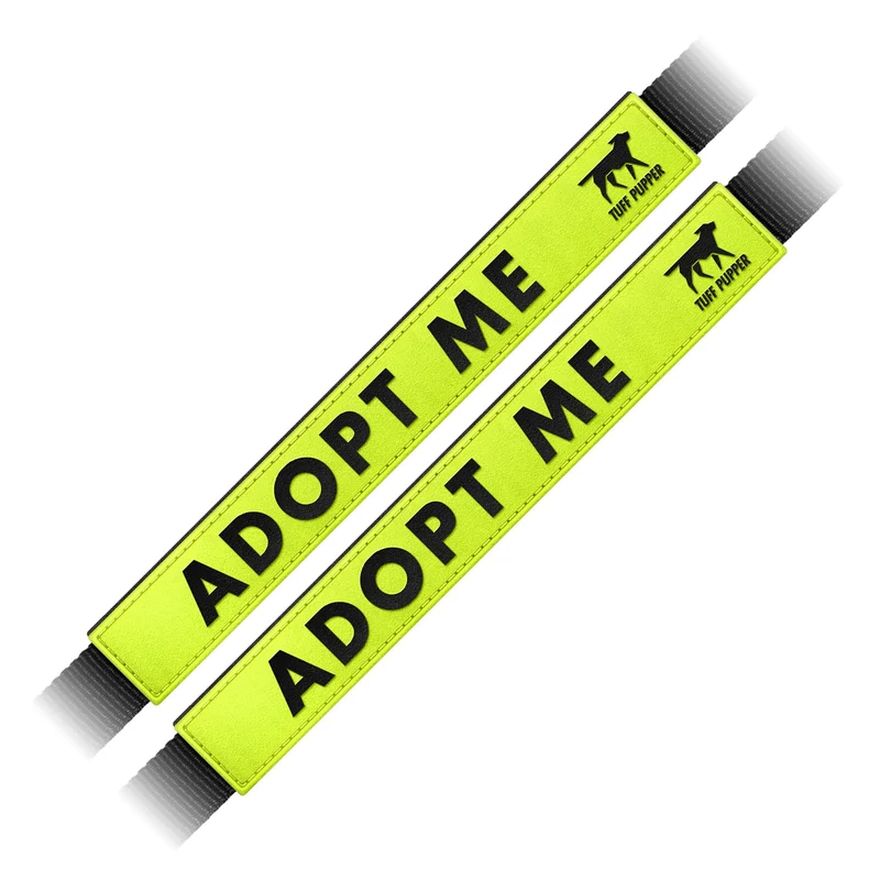 Tuff Pupper Manchon Laisse Imperméable 1 Pouce — Message Double Face, Néoprène & Silicone, Anti-Odeur | Facile à Fixer (Lot de 2)
