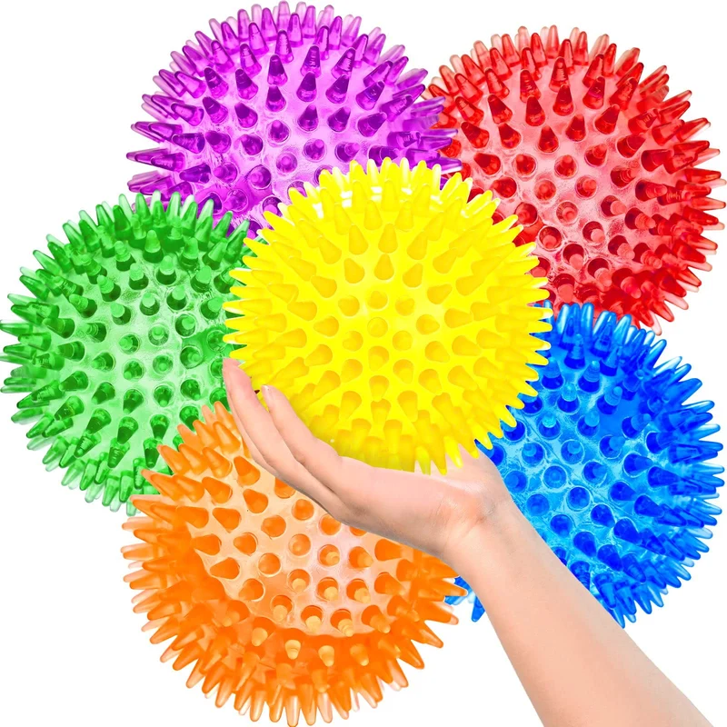 SHARLOVY Balle Chien 3,5 pouces – Lot de 6 Balles Squeaky, Durable et Stimulantes
