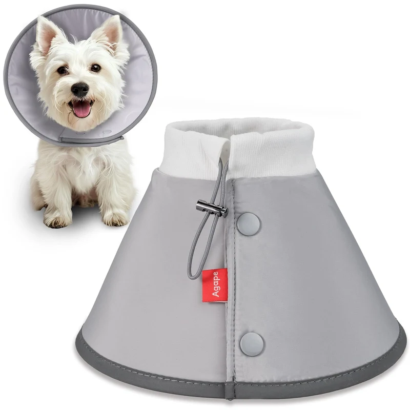 Agape Colerette Douce pour Petits Chiens et Chats | Collier de Récupération Léger et Réglable