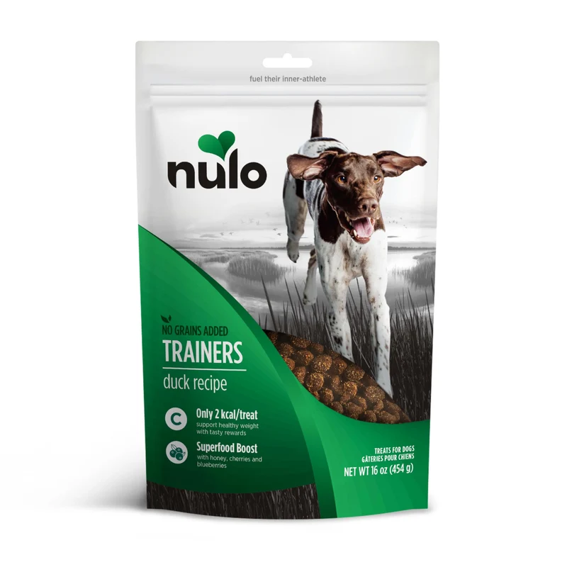 Nulo Trainers Canard — Friandises d'entraînement sans céréales et faible en calories, 16 oz