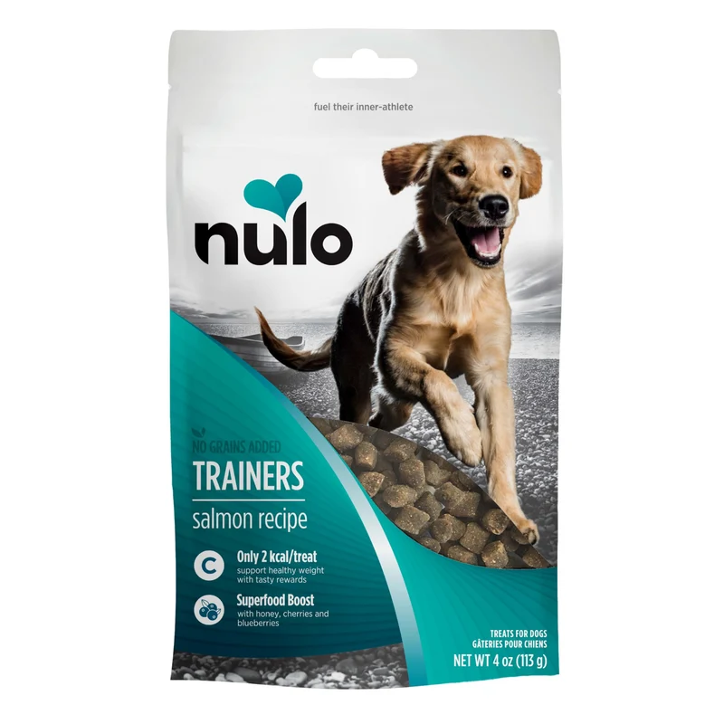 Nulo Trainers Saumon – Friandises d'entraînement sans céréales, faibles en calories, sachet 16 oz