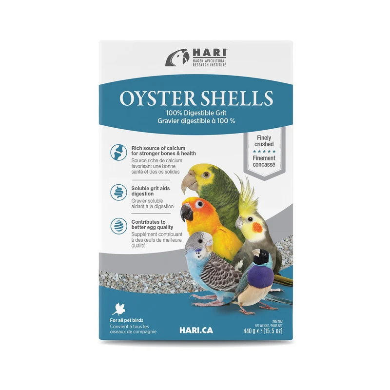 Coquilles d’huître HARI pour oiseaux - 440 gr (15,5 oz)