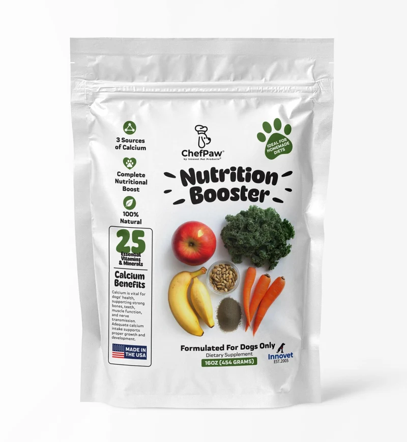 ChefPaw Nutrition Booster pour chiens – Multivitamine naturelle 25+ nutriments et calcium – pour régimes faits maison | Innovet