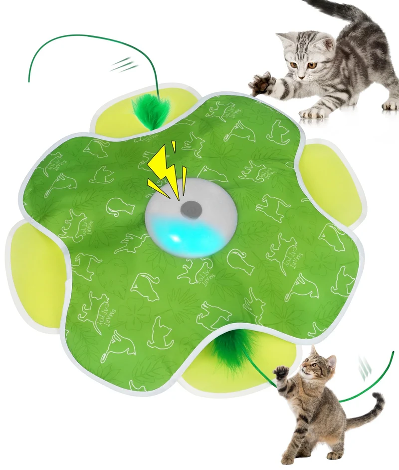 Jouet interactif EHWZ pour chats d’intérieur — 2 en 1 cache-cache rechargeable