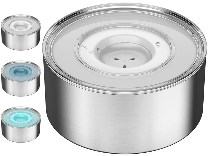 Techphardo – Gamelle d’eau anti-éclaboussures en acier 18/8, 3,8 L, sans débordement et base antidérapante