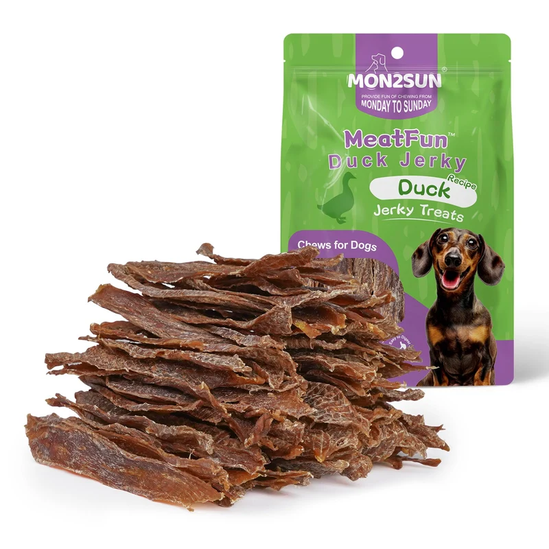 MON2SUN Friandises Canard Jerky pour Chiens – Ingrédient Unique, Sans Additifs, 14,1 oz