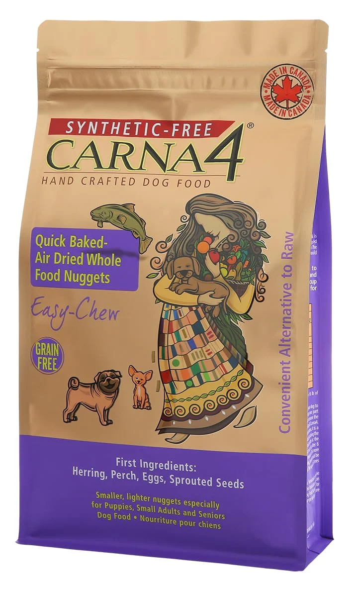 CARNA4 Alimentation Air Séchée Poisson pour Chiens – Recette Sans Céréales, Facile à Mâcher, 2,2 lb