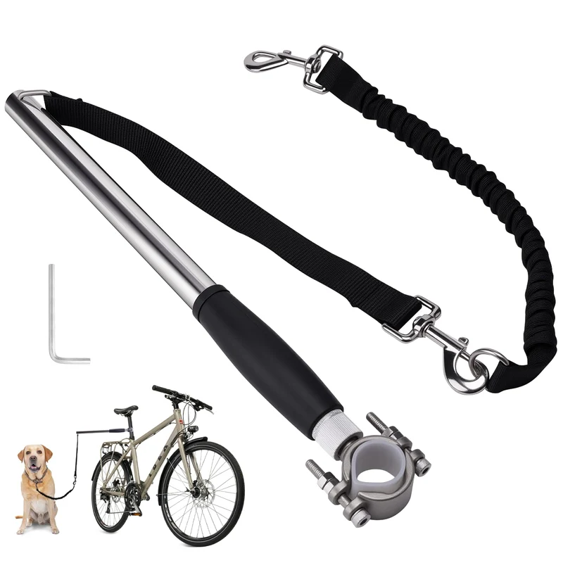 Pietenjoy Laisse Velo Chien Main Libre – Attache Robuste et Connecteur Rapide