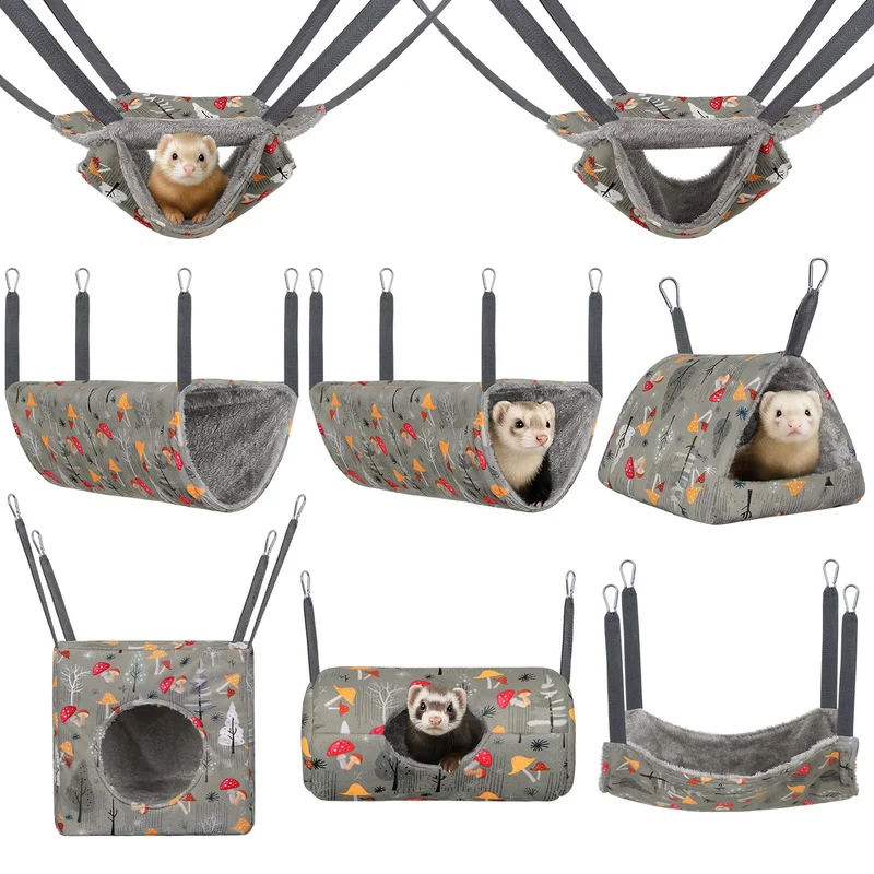 Hedgeink Hamac Furet – Lot de 8 Hamacs Doux pour Petits Animaux