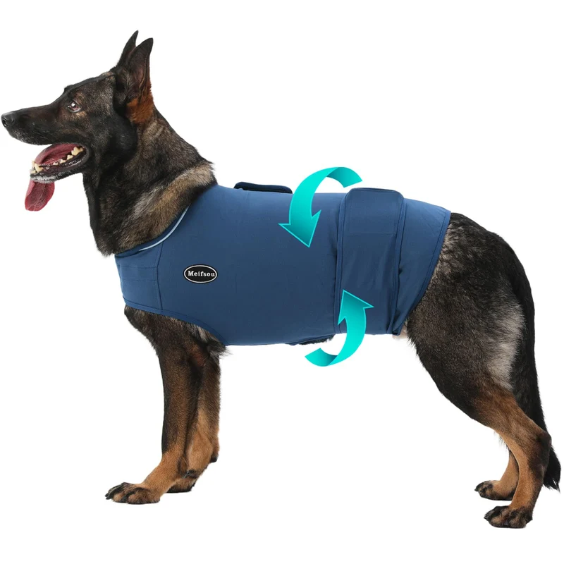 Meifsou Veste Anti-Anxiété pour Chiens – Confort Doux et Ajustable sans Médicament