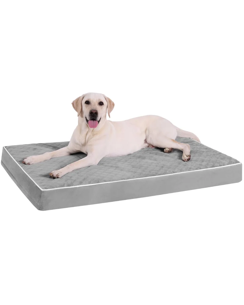 KSIIA Lit Orthopedique pour Chien - XL 41x27, Mousse Alveolaire, Couverture Lavable et Impermable, Anti-Derapant