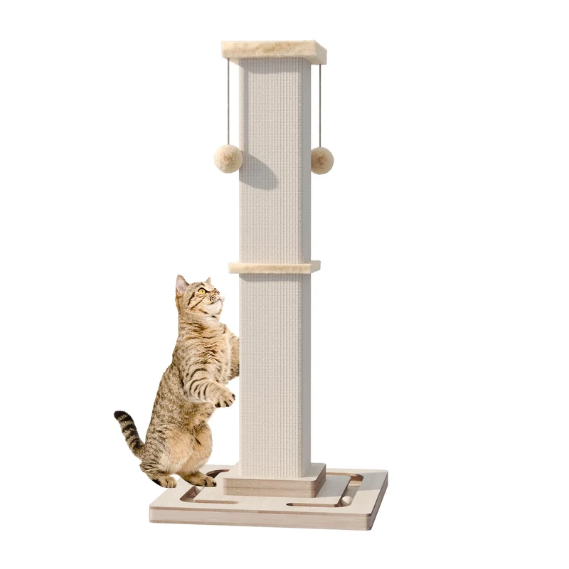 MeowHomm Griffoir Chat XXL – Poteau 32 pouces avec Jouets Interactifs pour intérieur