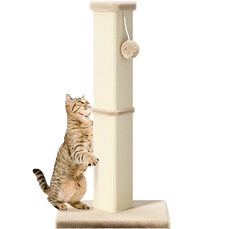 MeowHomm Poteau Griffoir Chat 32 pouces – Poteau 5 pouces de diamètre Pour Chats Moyens et Grands