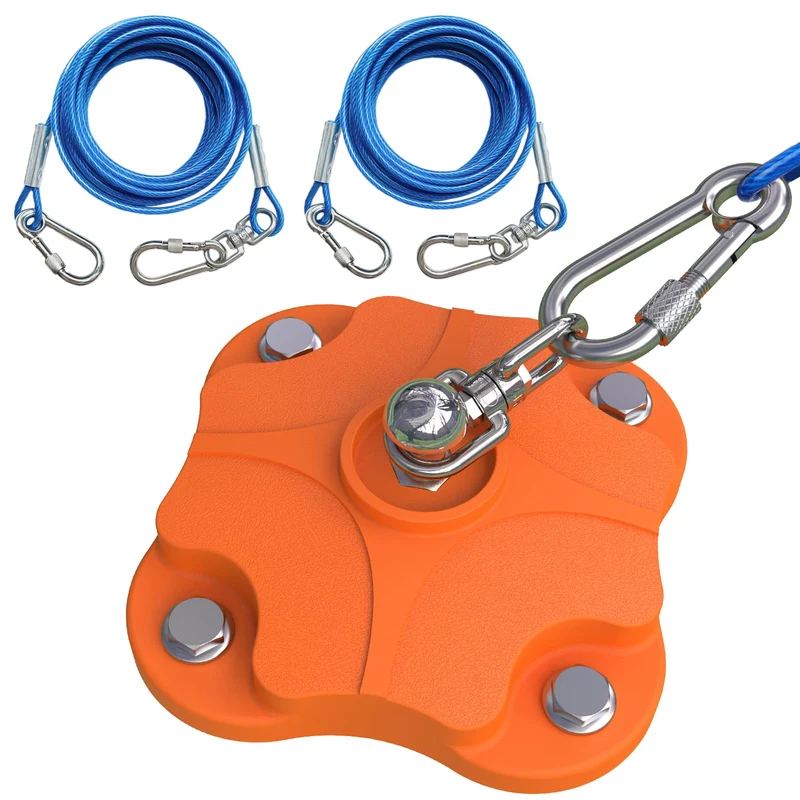 MOLANZ Piquet d’ancrage pour chien – 2 câbles 20 pieds, 200 lb, pivot 360°
