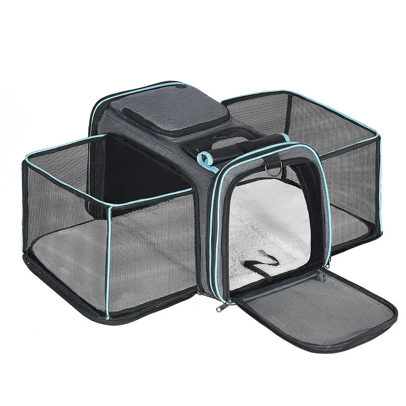 Transporteur Pesen Extensible pour Petits Animaux — Doux, Aéré et Accepté en Cabine