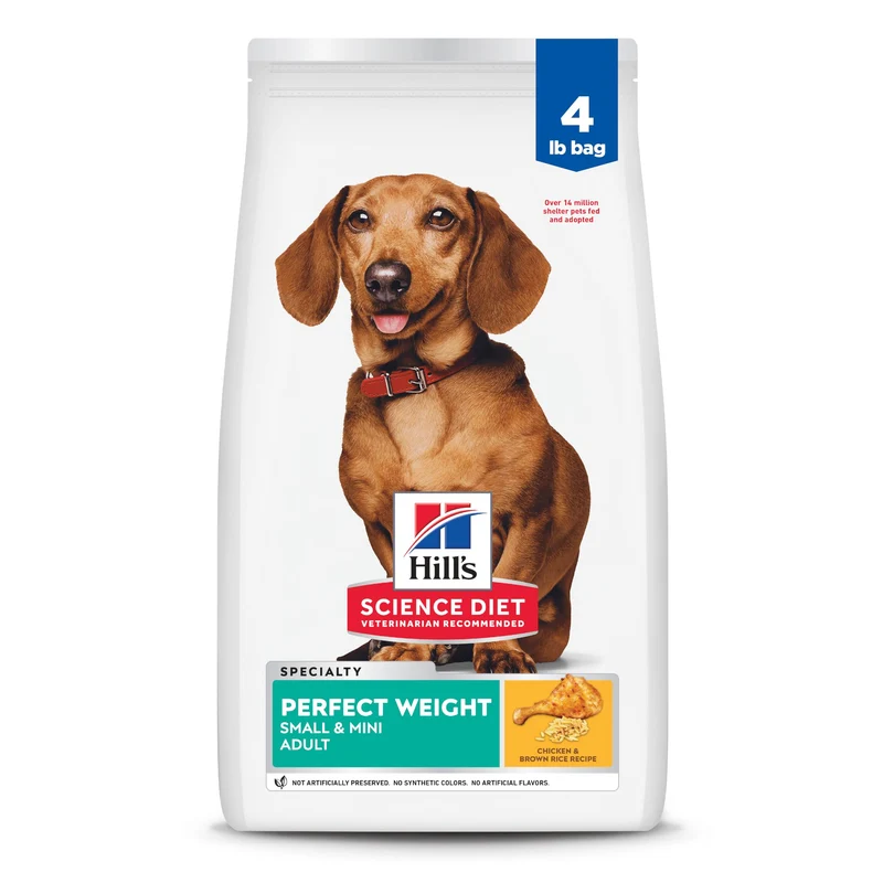 Hill's Science Diet Adulte Poids Idéal Petites & Mini – Poulet, Croquettes, 4 lb