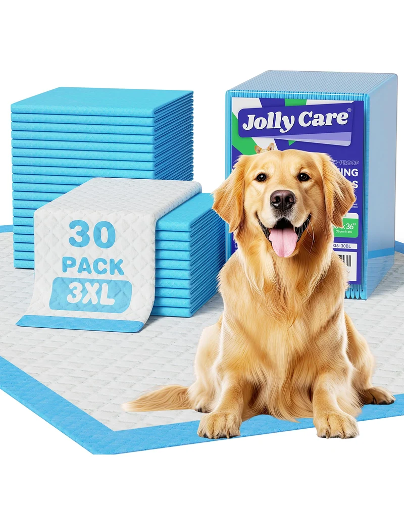 Tapis-pipi XXXL 36 po x 36 po pour chiens – Lot de 30, ultra absorbants et anti-fuite | Jolly Care