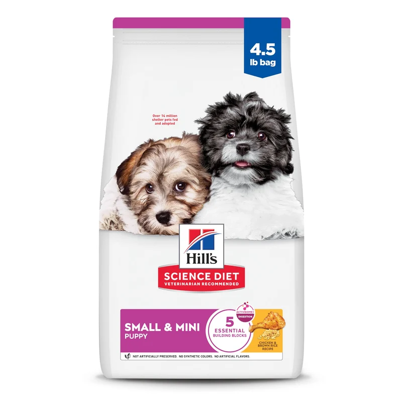 Hill's Science Diet Chiot Petit et Mini – Croquettes Poulet et Riz Brun pour Chiots