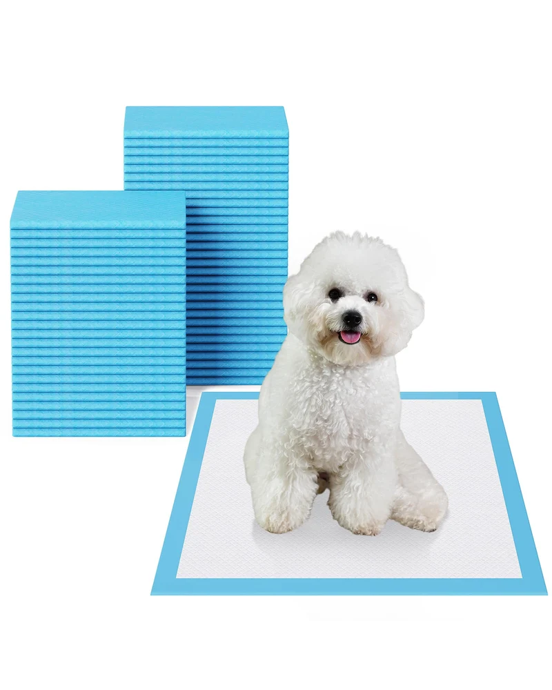 JollyMate Tapis d’entraînement 22 × 22 pouces — Paquet de 100, Absorption élevée et Étanche pour Petits Animaux