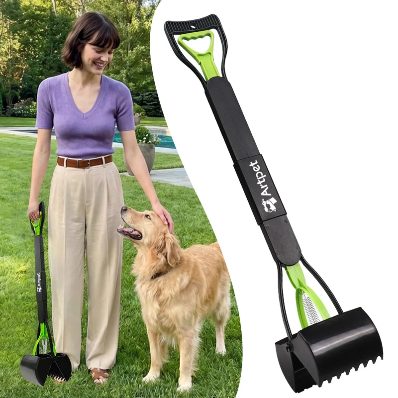 Artpet Ramasseur d'Excréments 32 pouces – Manche Long pour Grands Chiens, Jardin Vert