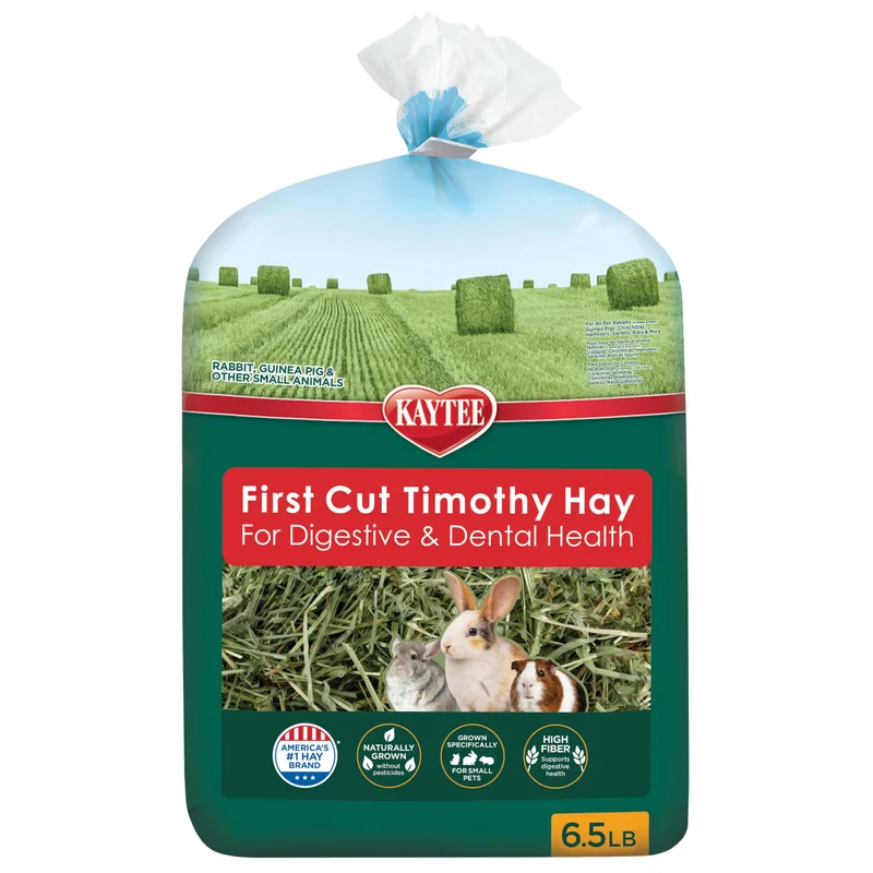 Kaytee Foin Timothy Première Coupe – Fibre Élevée pour Petits Animaux, Ballot 2,95 kg